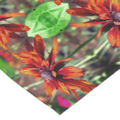 Orange Black Mit Augen Susan Blume Abstrakt Kurzer Tischläufer (Ecke)