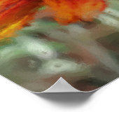 Orange Black Mit Augen Susan Blume Art Poster (Ecke)