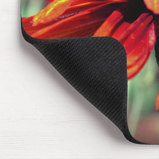 Orange Black Mit Augen Susan Blume Mousepad (Ecke)