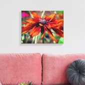 Orange Black Mit Augen Susan Blume Nah Up Leinwanddruck (Insitu (Wohnzimmer))