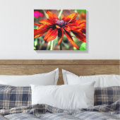 Orange Black Mit Augen Susan Blume Nah Up Leinwanddruck (Insitu (Schlafzimmer))