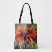 Orange Black Mit Augen Susan Blume Nah Up Tasche (Vorderseite)