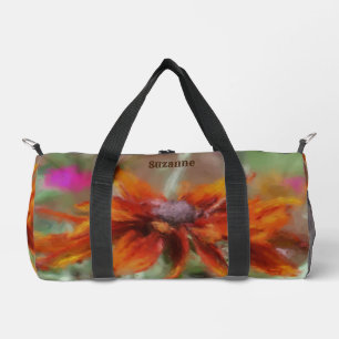 Orange Black Mit Augen Susan Blume Personalisiert Duffle Bag