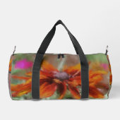 Orange Black Mit Augen Susan Blume Personalisiert Duffle Bag (Rückseite)