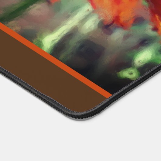 Orange Black Mit Augen Susan Blume Personalisiert Schreibtischunterlage (Ecke)