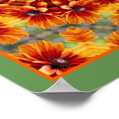 Orange Black Mit Augen Susan Daisy Abstrakt Poster (Ecke)