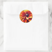 Orange Black Mit Augen Susan Daisy Blume Runder Aufkleber (Tasche)