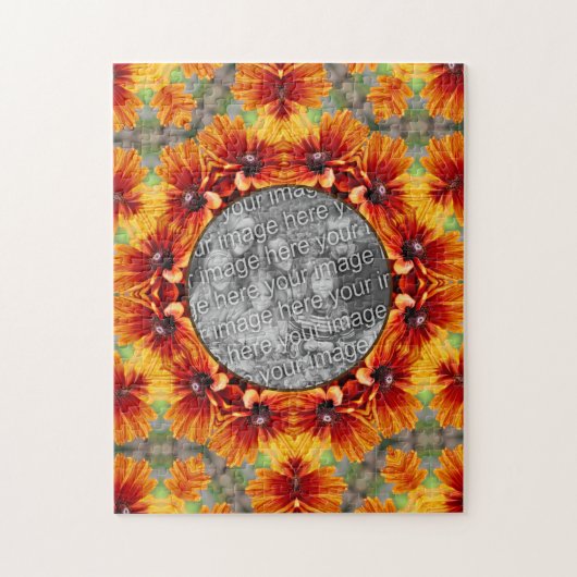 Orange Black Mit Augen Susan Daisy Fügen Sie Ihr F Puzzle (Vertikal)