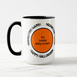 Orange Black Modern Typografy Happy Halloween Tasse