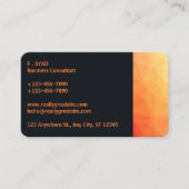 Orange & Black Modern Visitenkarte (Vorderseite)