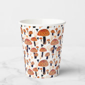 Orange Black Mushroom Fly Agarious Herbst Herbst Pappbecher (Links)