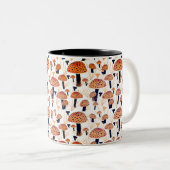 Orange Black Mushroom Fly Agarious Herbst Herbst Zweifarbige Tasse (VorderseiteRechts)