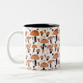 Orange Black Mushroom Fly Agarious Herbst Herbst Zweifarbige Tasse (Links)
