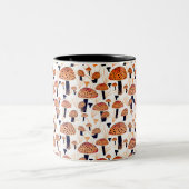 Orange Black Mushroom Fly Agarious Herbst Herbst Zweifarbige Tasse (Mittel)