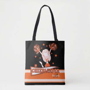 Orange & Black Niedliche Cheerleaderin Tasche
