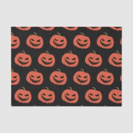 Orange Black Pattern Pumpkin-Halloween-Party Seidenpapier