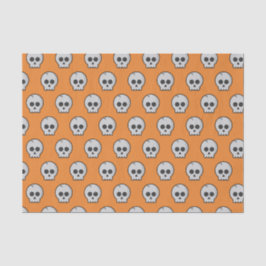 Orange Black Pattern Skull Halloween-Party Seidenpapier