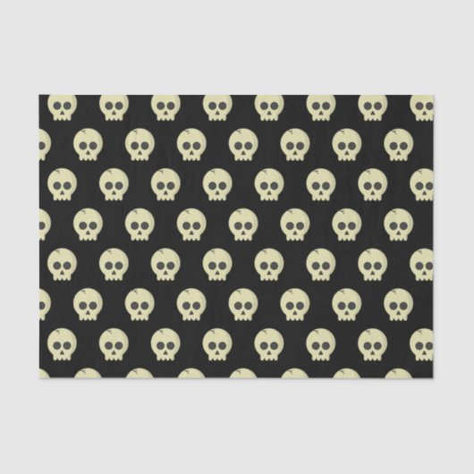 Orange Black Pattern Skull Halloween-Party Seidenpapier (Vorderseite)