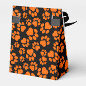Orange-Black Paw Print Fevor Box Geschenkschachtel (Rückseite)