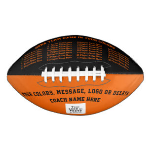 Orange Black, Personalisiert Football, Coach, Play Football
