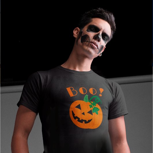 Orange Black Personalisiert Kürbislaterne Boo T-Shirt