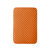 Orange/Black Polka Dots Badematte (Vorderseite Vertikal)