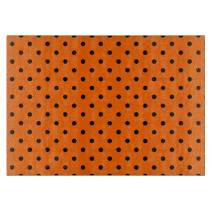 Orange/Black Polka Dots Cutting Board Schneidebrett