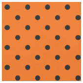 Orange/Black Polka Dots Fabric Stoff (Nahaufnahme)