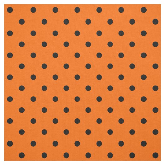 Orange/Black Polka Dots Fabric Stoff (Muster)