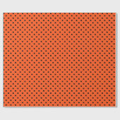 Orange & Black Polka Dots Geschenkpapier (Flach)
