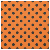 Orange Black Polka Dots Textile Stoff (Muster)
