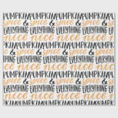 Orange & Black Pumpkin Gewürz-Erntedank Angebot Geschenkpapier (Flach)