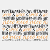 Orange & Black Pumpkin Gewürz-Erntedank Angebot Geschenkpapier Set (Vorderseite 2)