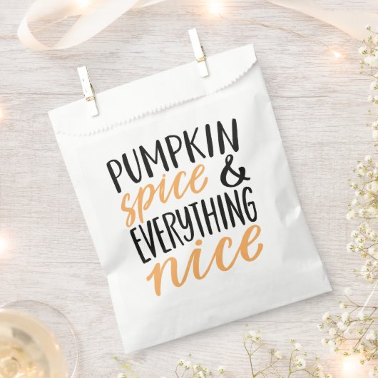 Orange & Black Pumpkin Gewürz-Erntedank Angebot Geschenktütchen (Ausgeschnitten)