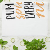 Orange & Black Pumpkin Gewürz-Erntedank Angebot Geschirrtuch (Gefaltet)