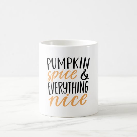 Orange & Black Pumpkin Gewürz-Erntedank Angebot Kaffeetasse (Mittel)
