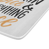 Orange & Black Pumpkin Gewürz-Erntedank Angebot Schneidebrett (Ecke)