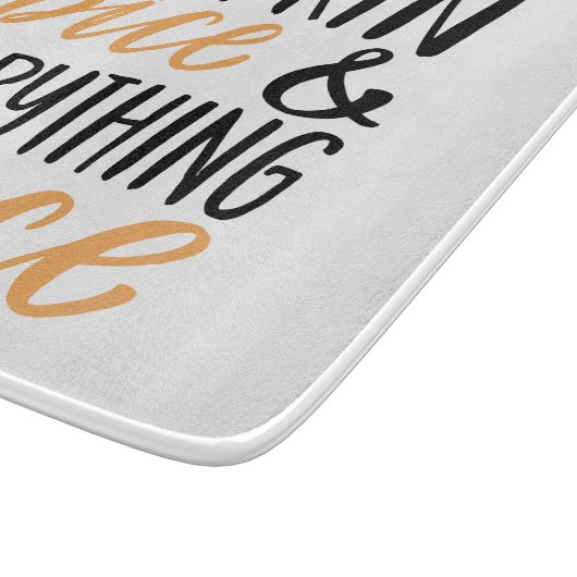 Orange & Black Pumpkin Gewürz-Erntedank Angebot Schneidebrett (Ecke)