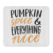 Orange & Black Pumpkin Gewürz-Erntedank Angebot Schneidebrett (Vorderseite)