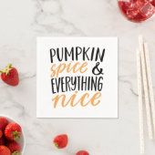 Orange & Black Pumpkin Gewürz-Erntedank Angebot Serviette (Beispiel)