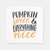 Orange & Black Pumpkin Gewürz-Erntedank Angebot Serviette (Vorderseite)