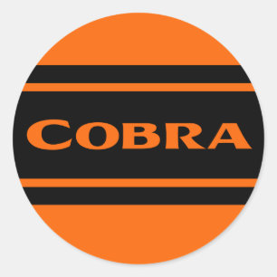 Orange Black Race Stripes Cobra Aufkleber