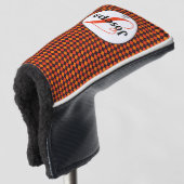 Orange Black Raute Mit Monogramm Golfers Liebling Golf Headcover (3/4 Vorderseite)