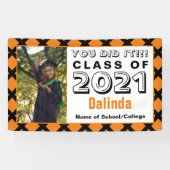 Orange & Black Sie haben es getan Abschluss Banner (Horizontal)