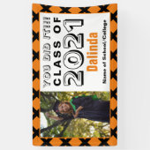 Orange & Black Sie haben es getan Abschluss Banner (Vertikal)