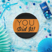 Orange & Black Sie haben es getan Abschluss Pappteller (Party)