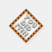 Orange & Black Sie haben es getan Abschluss Serviette (Ecke)