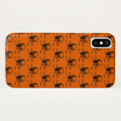 Orange Black Skull Halloween Case-Mate iPhone Hülle (Rückseite (Horizontal))