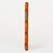 Orange Black Skull Halloween Case-Mate iPhone Hülle (Hinten/Rechts)