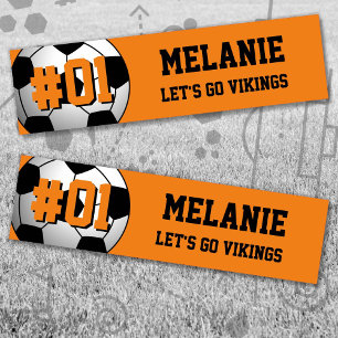 Orange Black Soccer Team Autoaufkleber